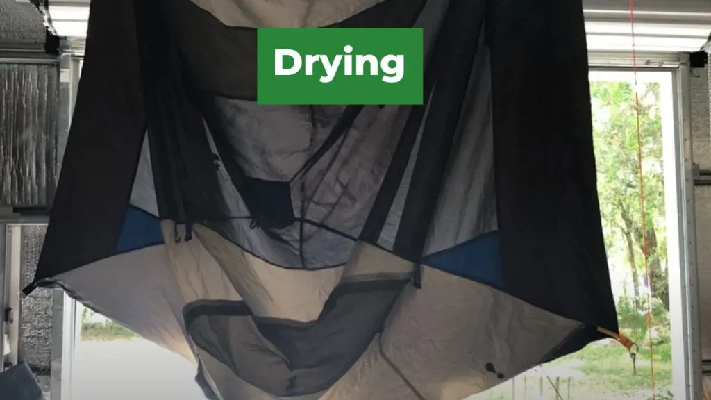 How to dry out a tent after washing it