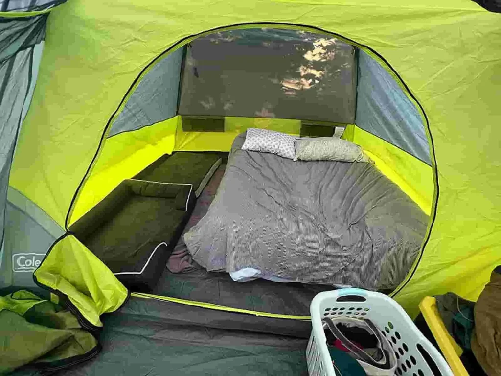 Those looking for a two-room cozy family tent with an elevated roof would love this Coleman Skydome 8 Person Tent. The tent has screen rooms with complete sunlight protection, making it a perfect tent to rest in