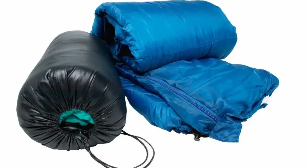 camping in a truck bed-Sleeping bag and pillow